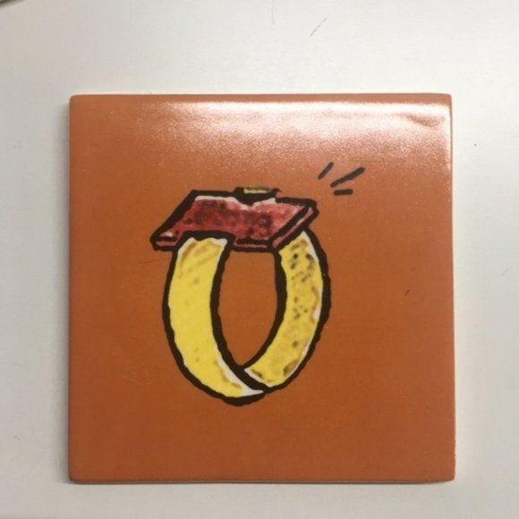 Bloomingdale Vintage Ceramic tile coaster Set of 4 home fashion party - Picture 5 of 8